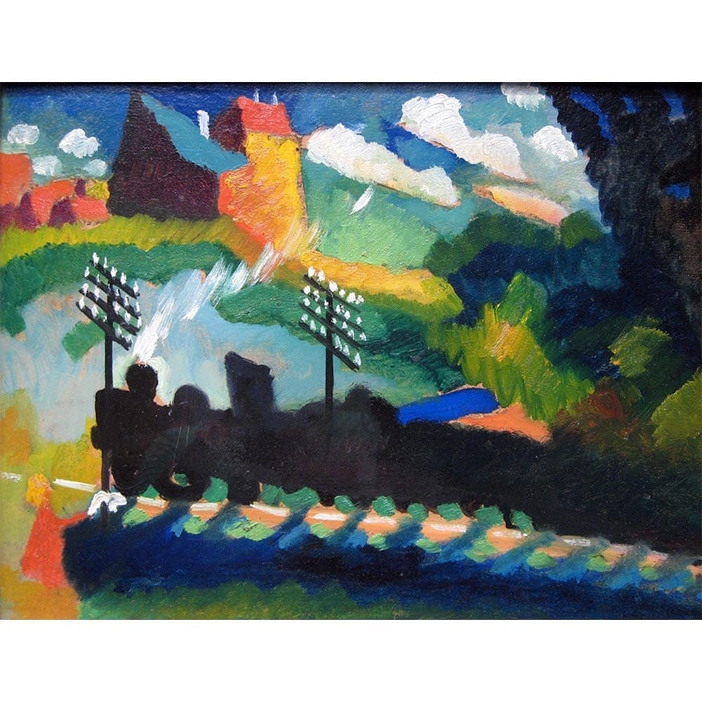ムルナウへの鉄道 【15号】 ワシリー・カンディンスキー 【 額縁が選べる 額入り 複製画 絵画 】