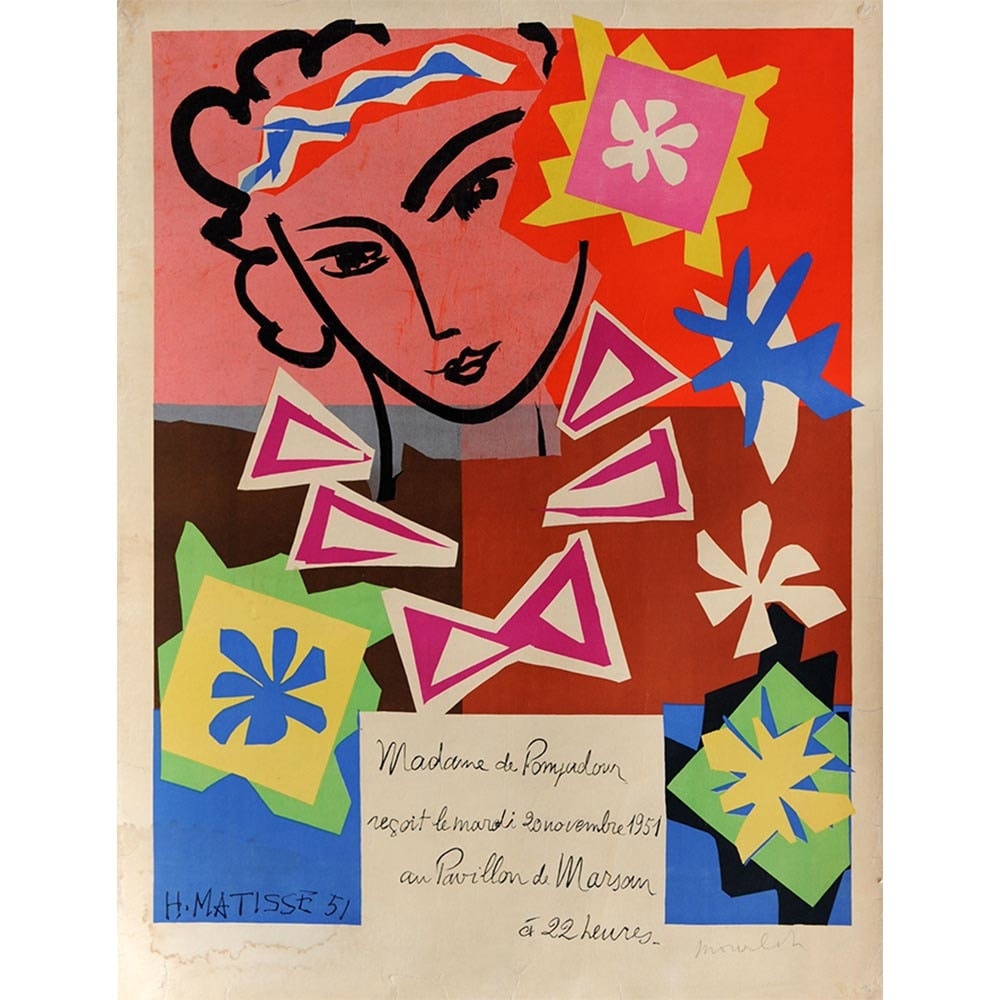 ポンパドール婦人 【15号】 アンリ・マティス 【 額縁が選べる 額入り 複製画 絵画 】
