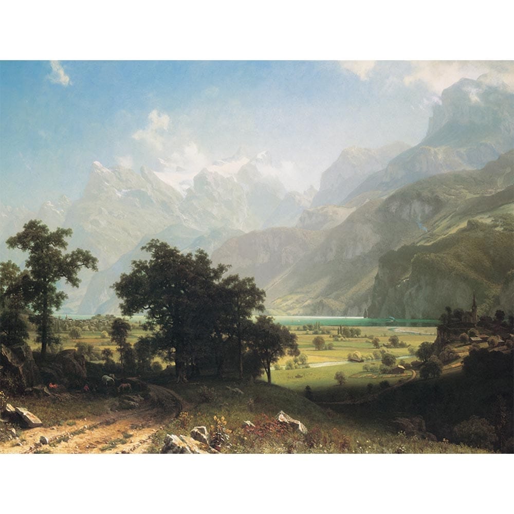 ルツェルン湖 【15号】 アルバート・ビアスタット 【 額縁が選べる 額入り 複製画 絵画 】