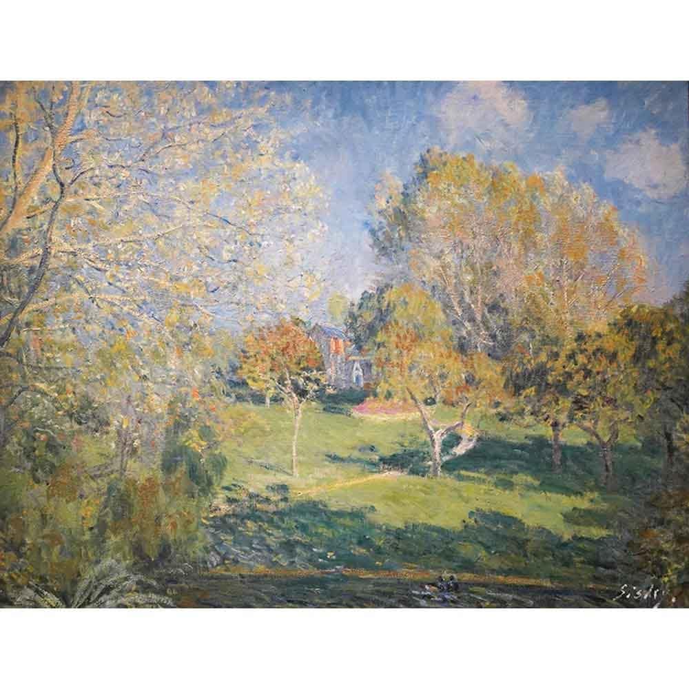 オシュデの庭 【15号】 シスレー 【 額縁が選べる 額入り 複製画 絵画 】