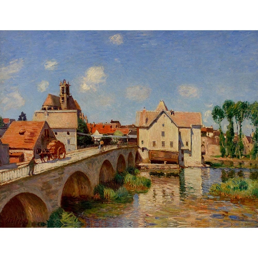 モレの橋 【15号】 シスレー 【 額縁が選べる 額入り 複製画 絵画 】