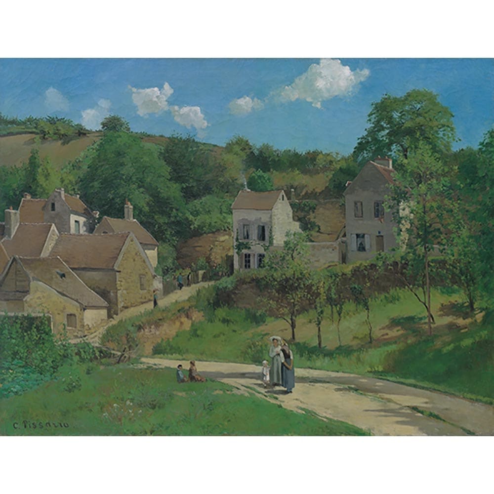 エルミタージュの丘 【15号】 カミーユ・ピサロ 【 額縁が選べる 額入り 複製画 絵画 】
