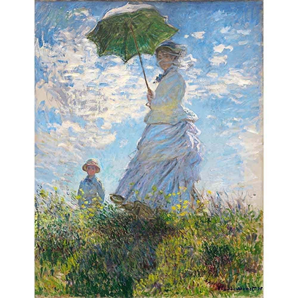 クロード・モネ　日傘をさす女　印刷画 金色　フレーム　金枠　額縁　絵画 楽天市場】☆ 絵画 P10号 モネ 「日傘をさす女性」 複製画 額
