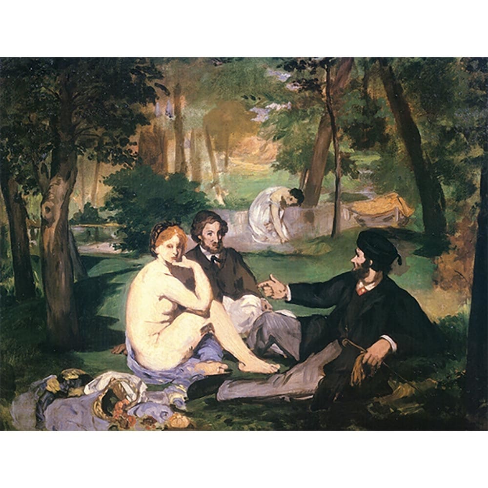 牧草地のランチ 【15号】 エドゥアール・マネ 【 額縁が選べる 額入り 複製画 絵画 】