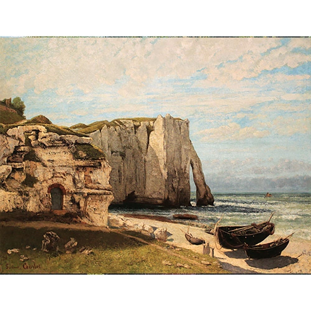 嵐の後のエトルタの崖 【15号】 ギュスターヴ・クールベ 【 額縁が選べる 額入り 複製画 絵画 】