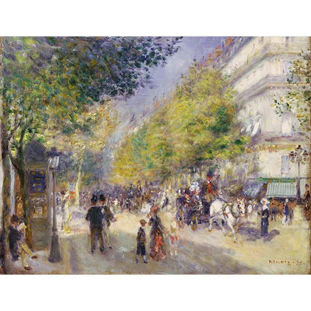 パリの大通り 【15号】 ピエール＝オーギュスト・ルノワール 【 額縁が選べる 額入り 複製画 絵画 】