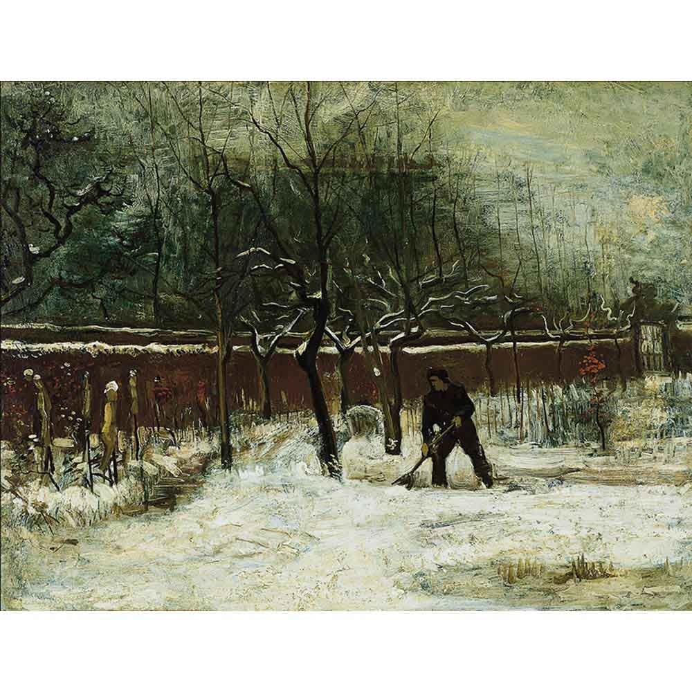 雪の中のニュネンの牧師館の庭 【15号】 フィンセント・ファン・ゴッホ 【 額縁が選べる 額入り 複製画 絵画 】