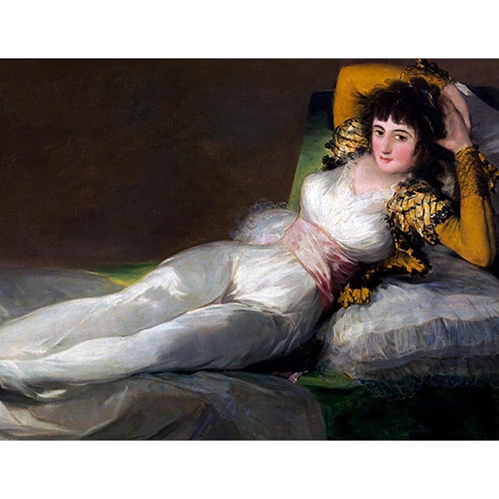 印刷複製画　 フランシスコ•デ•ゴヤ着衣のマハ婦人木製額縁 絵画 美術工芸画 着衣のマハ 【15号】 ゴヤフランシスコ・デ・ゴヤ 【 額縁が