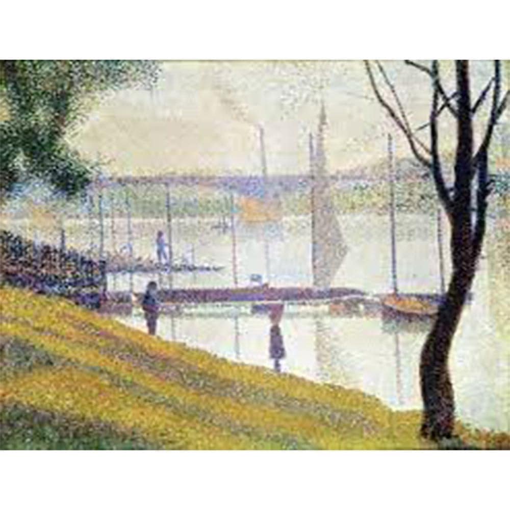 クールブヴォアの橋 【15号】 ジョルジュ・スーラ 【 額縁が選べる 額入り 複製画 絵画 】
