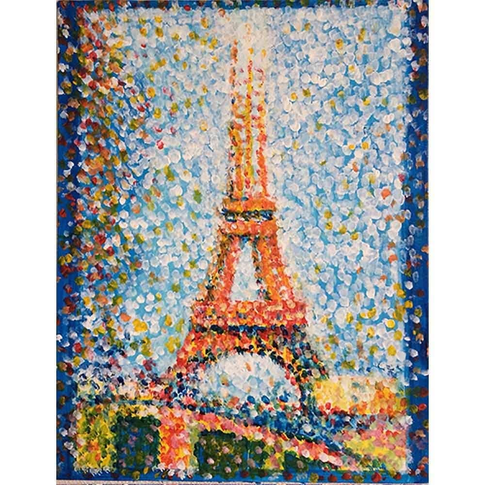 アクリル 画　エッフェル塔　絵画 エッフェル塔 【15号】 ジョルジュ・スーラ 【 額縁が選べる 額入り