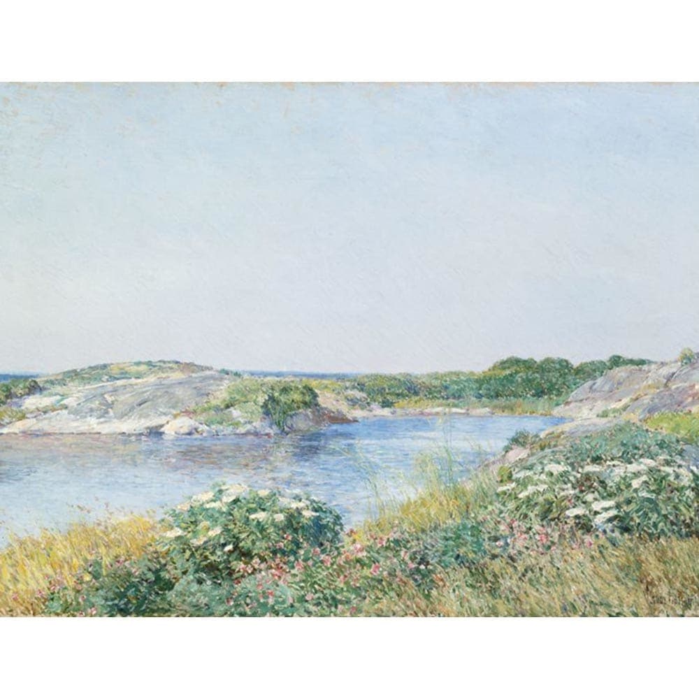 The Little Pond, Appledore 【20号】 チャイルド・ハッサム 【 額縁が選べる 額入り 複製画 絵画 】