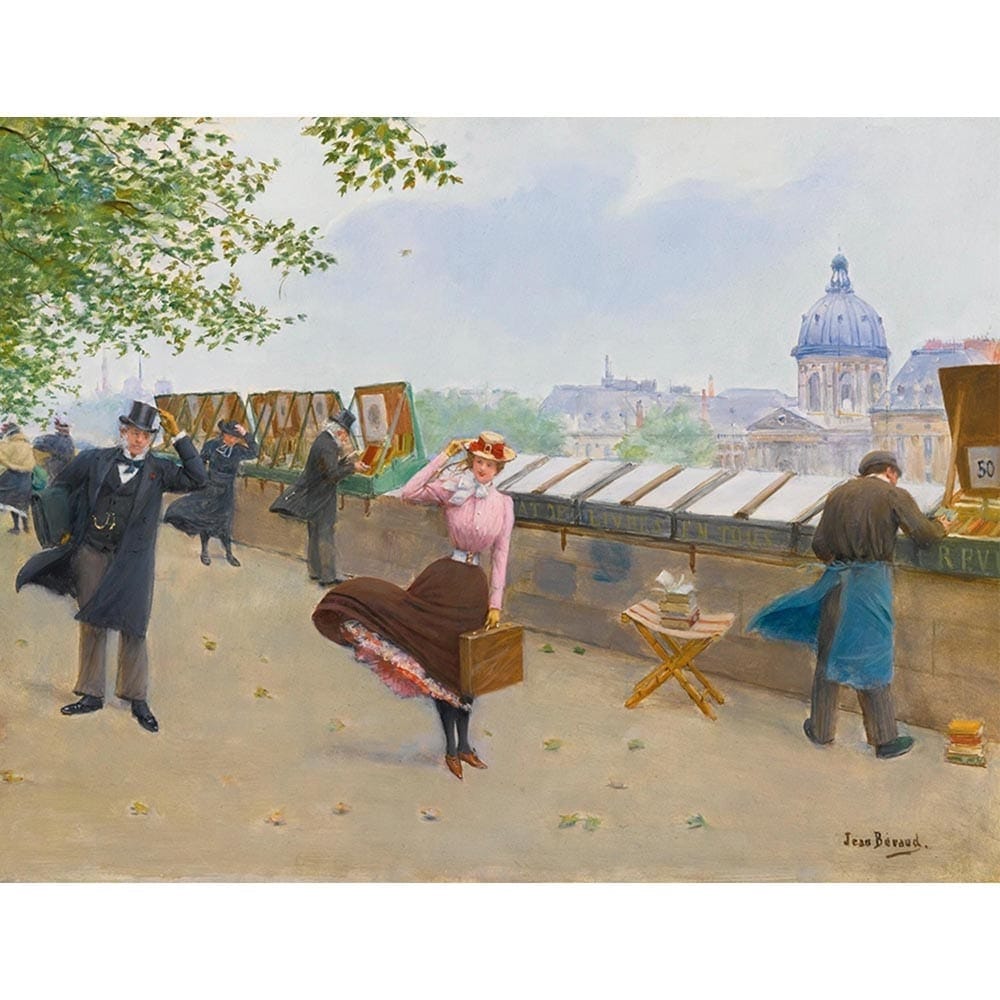 セーヌ川に沿い 【20号】 ジャン・ベロー 【 額縁が選べる 額入り 複製画 絵画 】