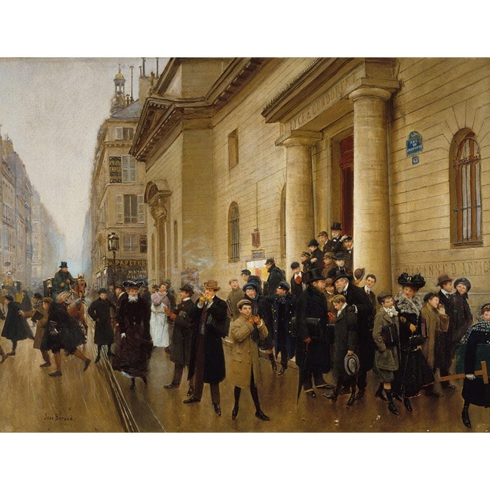 リセコンドルセを去る 【20号】 ジャン・ベロー 【 額縁が選べる 額入り 複製画 絵画 】