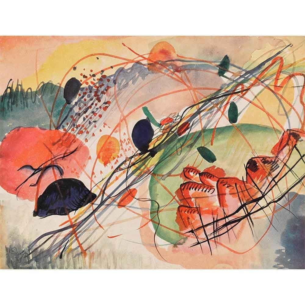 水彩 【20号】 ワシリー・カンディンスキー 【 額縁が選べる 額入り 複製画 絵画 】