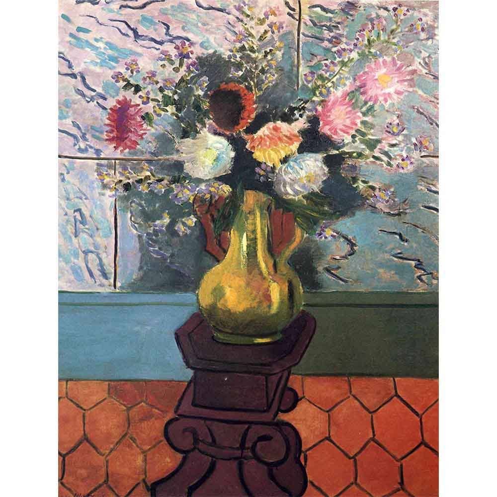 ダリアのある静物 【20号】 アンリ・マティス 【 額縁が選べる 額入り 複製画 絵画 】