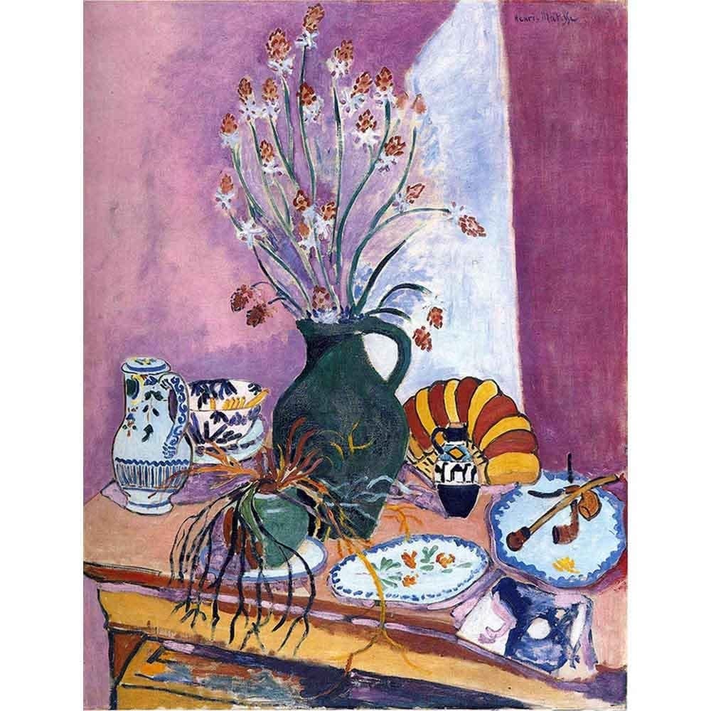 アスポデルの花を持つ静物 【20号】 アンリ・マティス 【 額縁が選べる 額入り 複製画 絵画 】