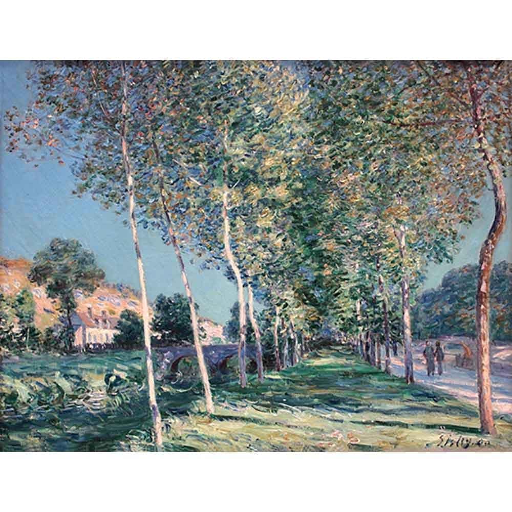 モレ・シュル・ロワンのポプラ並木 【20号】 アルフレッド・シスレー 【 額縁が選べる 額入り 複製画 絵画 】