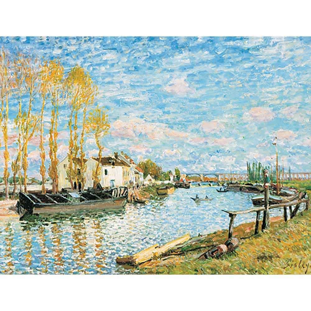 サンマメの堤防 【20号】 シスレー 【 額縁が選べる 額入り 複製画 絵画 】