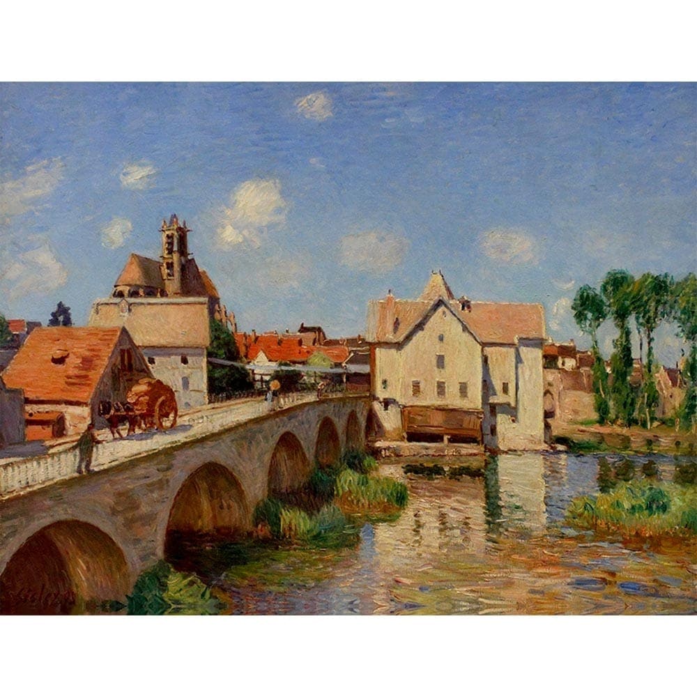 モレの橋 【20号】 シスレー 【 額縁が選べる 額入り 複製画 絵画 】