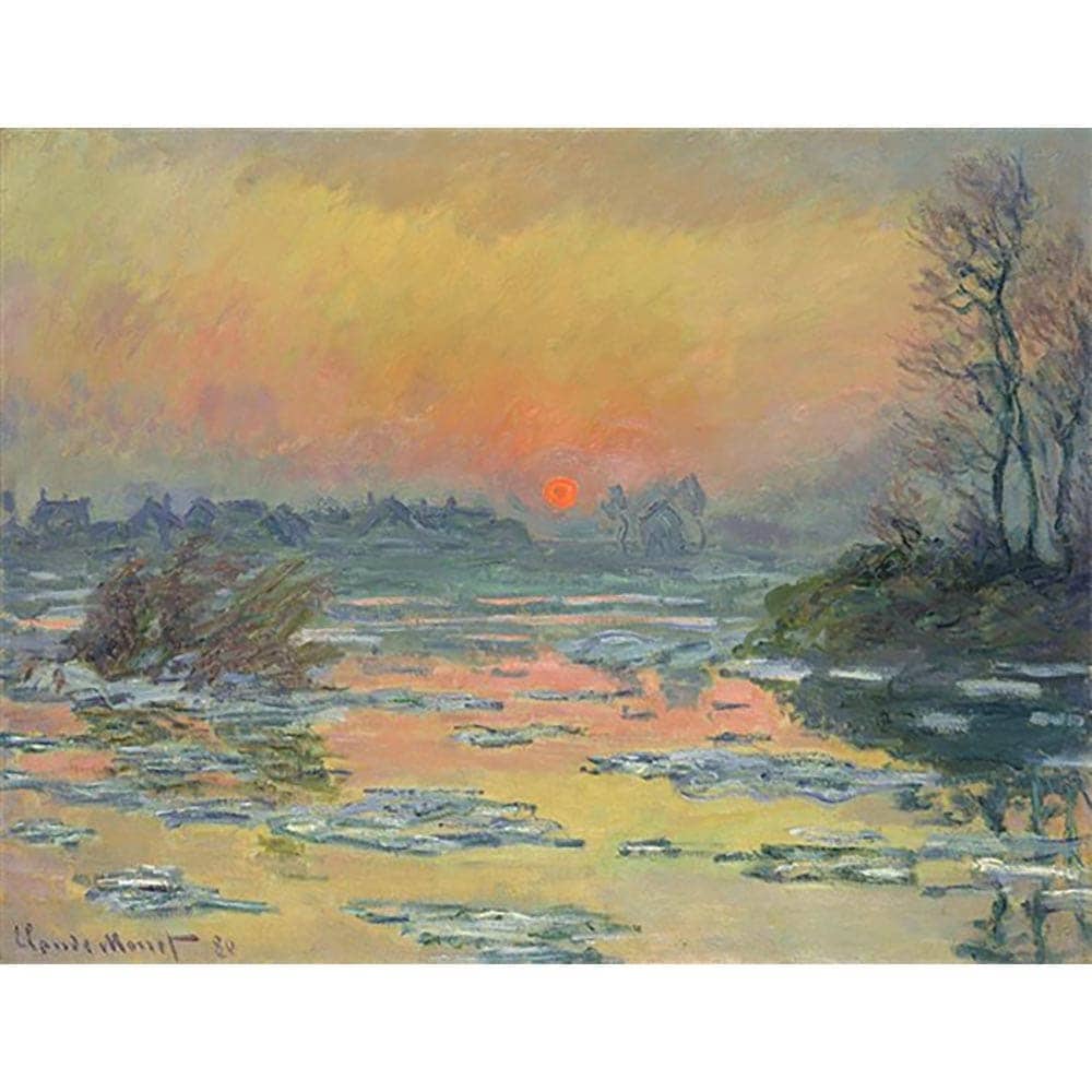 セーヌ川の夕日、冬 【20号】 クロード・モネ 【 額縁が選べる 額入り 複製画 絵画 】
