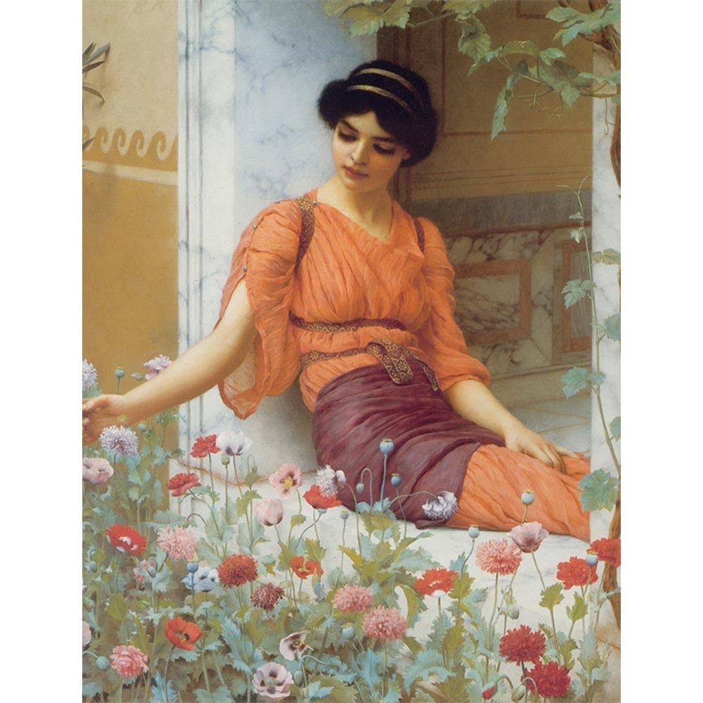 Summer Flowers 【20号】 ジョン・ウィリアム・ゴッドワード 【 額縁が