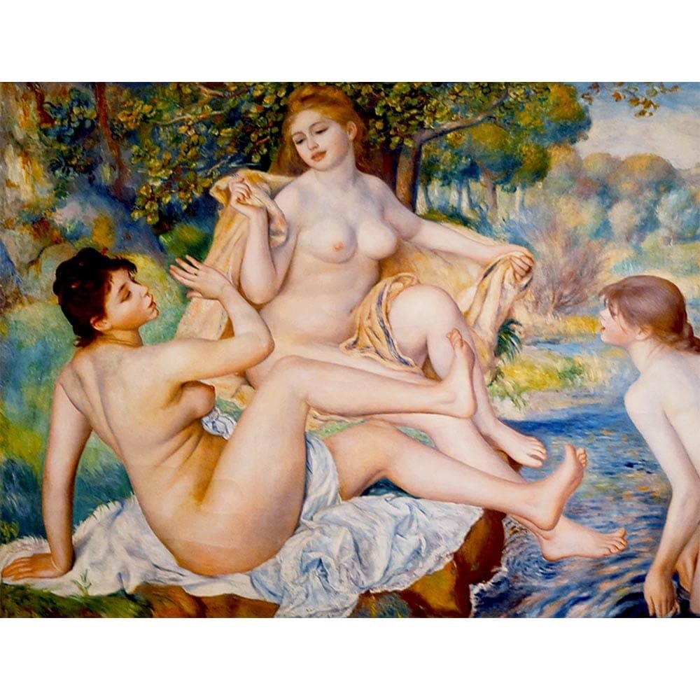 入浴する三人の女性 【20号】 ピエール＝オーギュスト・ルノワール 【 額縁が選べる 額入り 複製画 絵画 】