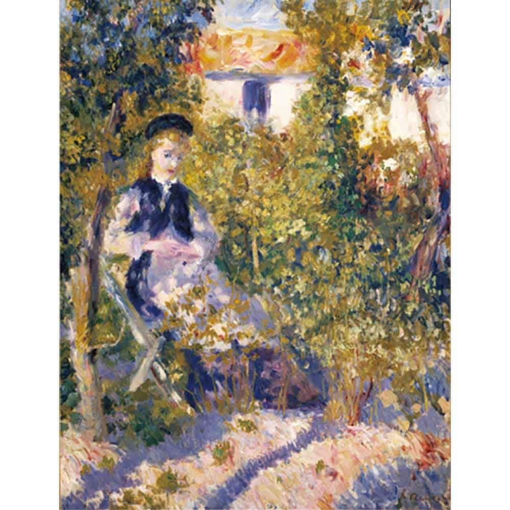 庭のニニ （ ニニ・ロペス ） 【20号】 ピエール＝オーギュスト・ルノワール 【 額縁が選べる 額入り 複製画 絵画 】