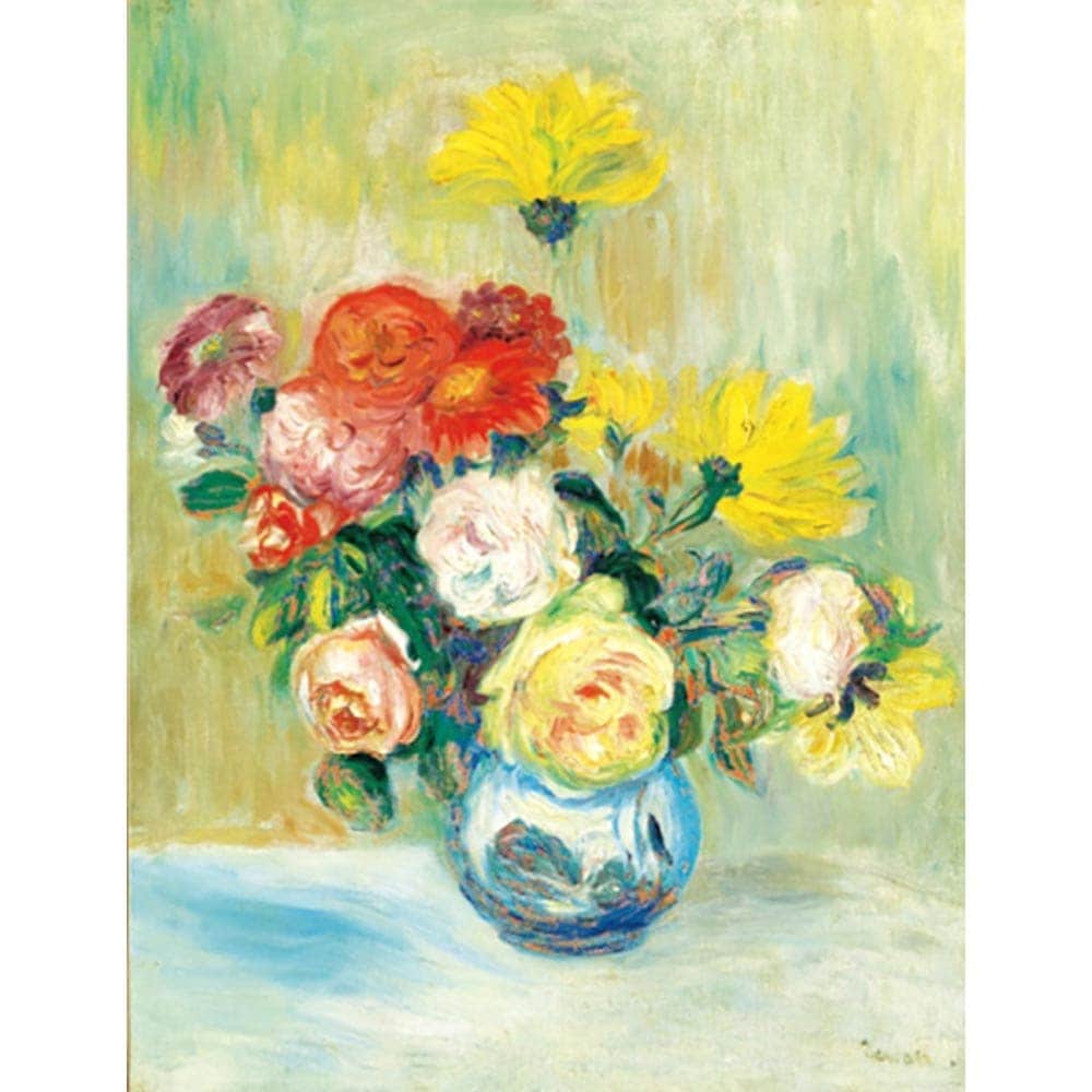 花瓶のバラとダリア 【20号】 ピエール＝オーギュスト・ルノワール 【 額縁が選べる 額入り 複製画 絵画 】