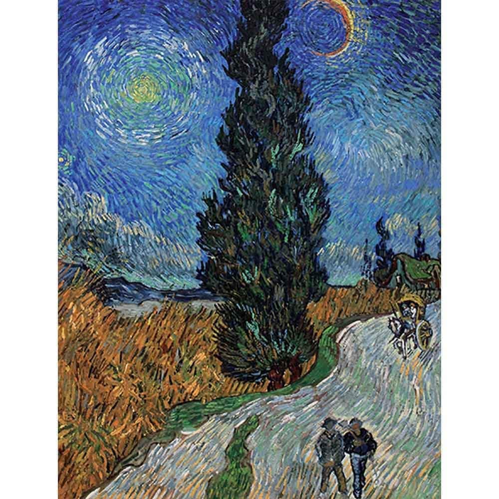 糸杉と星の見える道 【20号】 フィンセント・ファン・ゴッホ 【 額縁が