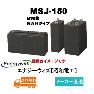 エナジーウィズ】 MSJ-150 制御弁式据置鉛蓄電池 2V 150Ah | MSE