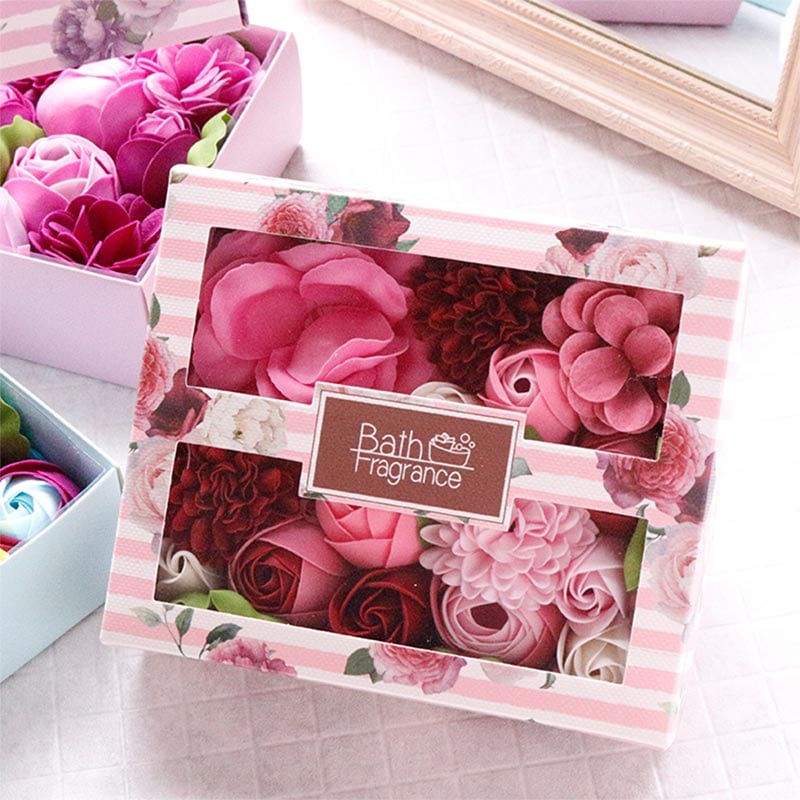 ソープフラワー ギフト 入浴剤 ブリッランテ ピンク/パープル/ブルー