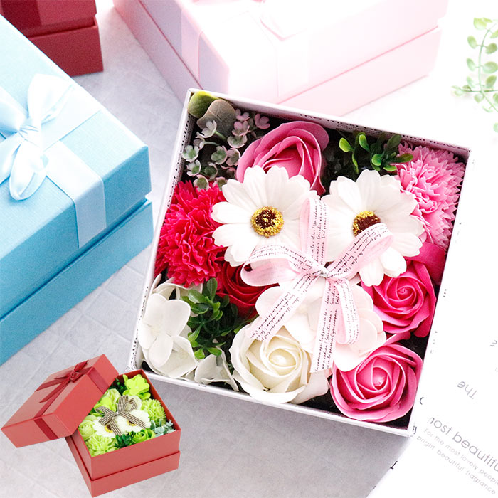 ソープフラワー 入浴剤 フレグランスボックスアレンジ