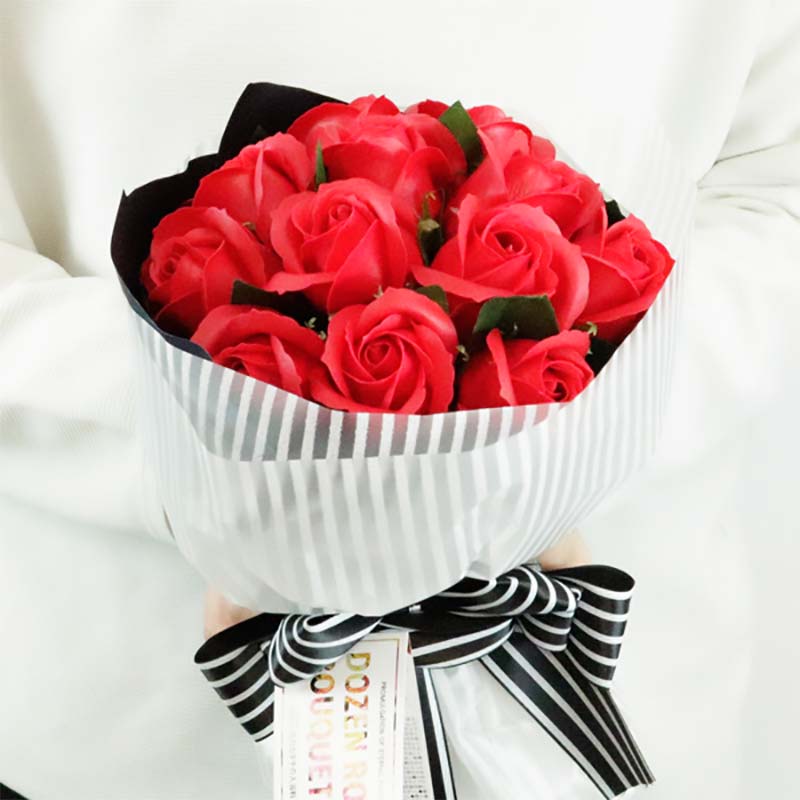 ソープフラワー 入浴剤 花束 ダズンローズブーケ