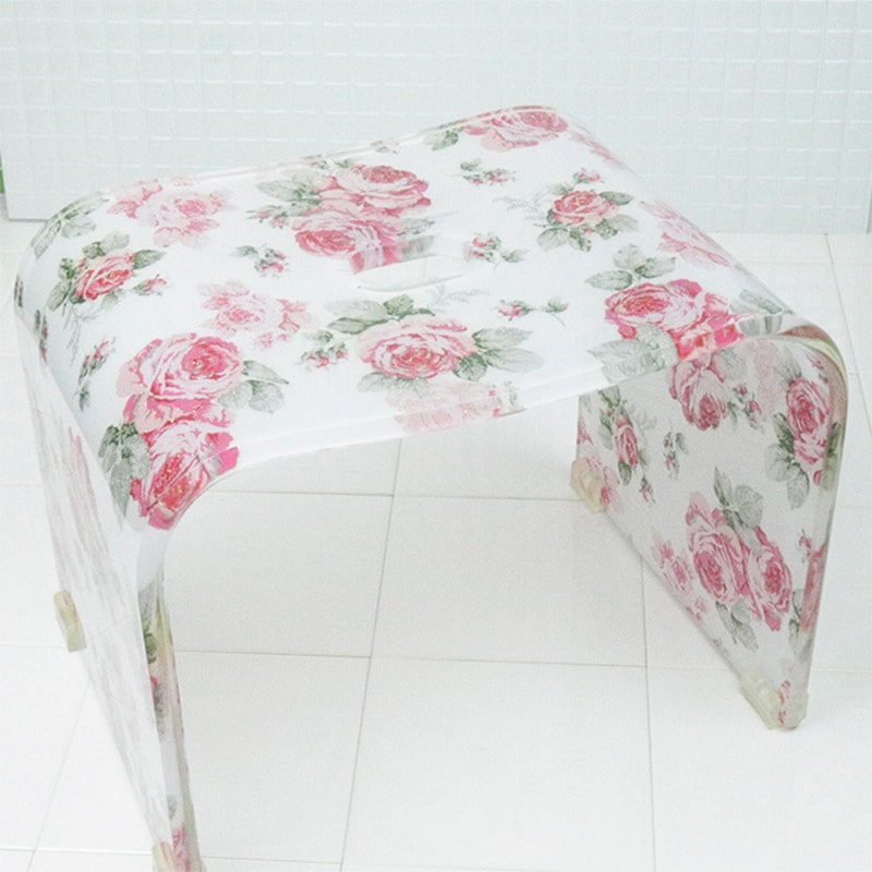 アクリルバスチェア Sサイズ 花柄 ルーシー