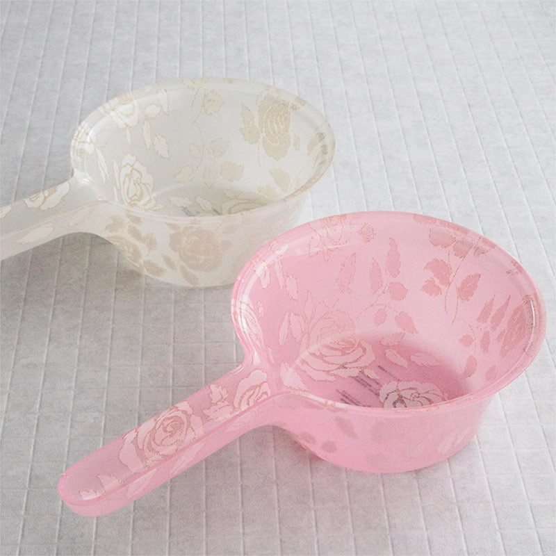 スウィートローズ 手桶 アクリル 800ml ピンク/ベージュ