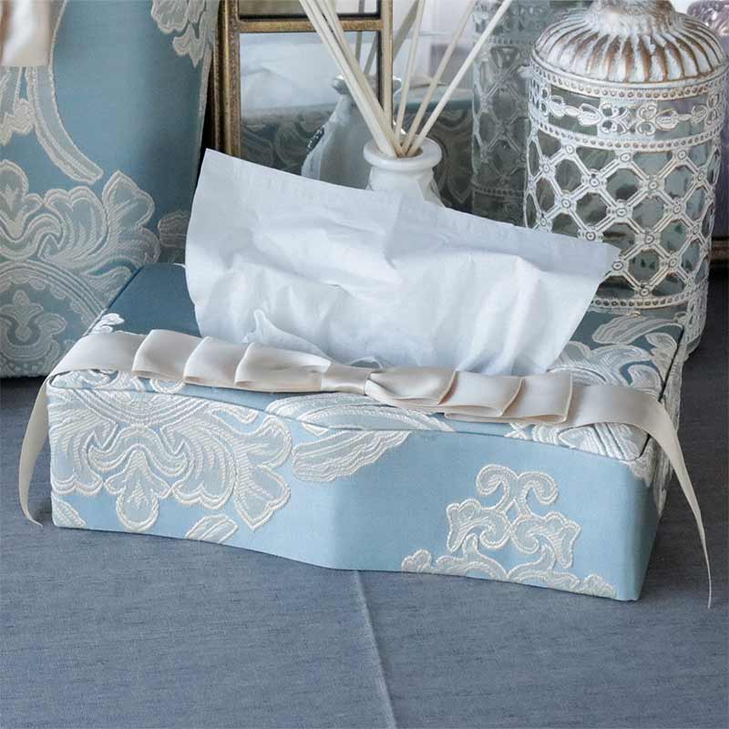 アクアフラワー ティッシュケースカバー オペラブルー/オペラピンク/プリンスグレー/パールホワイトローズ