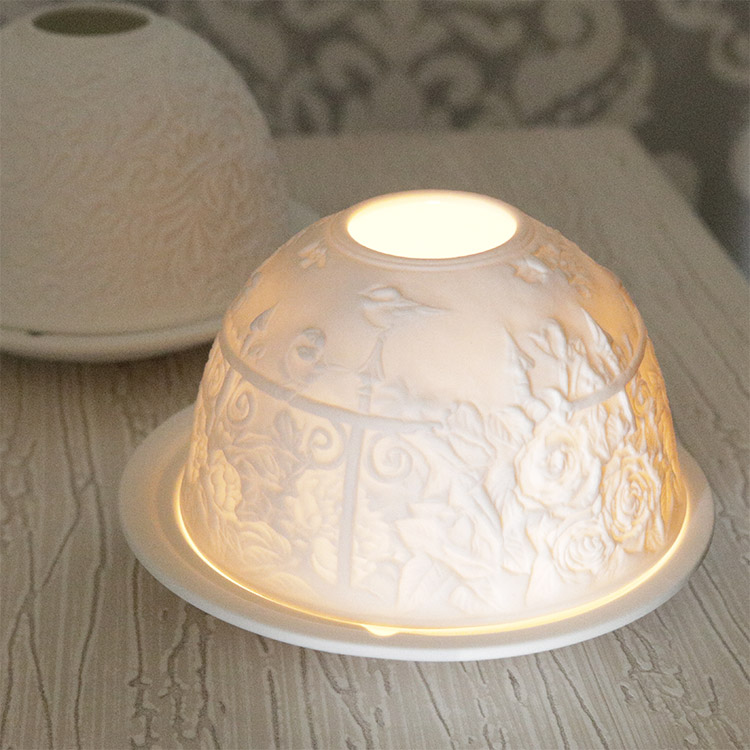 マチルドエム キャンドルホルダー 蓋付き ティーライト付き 白