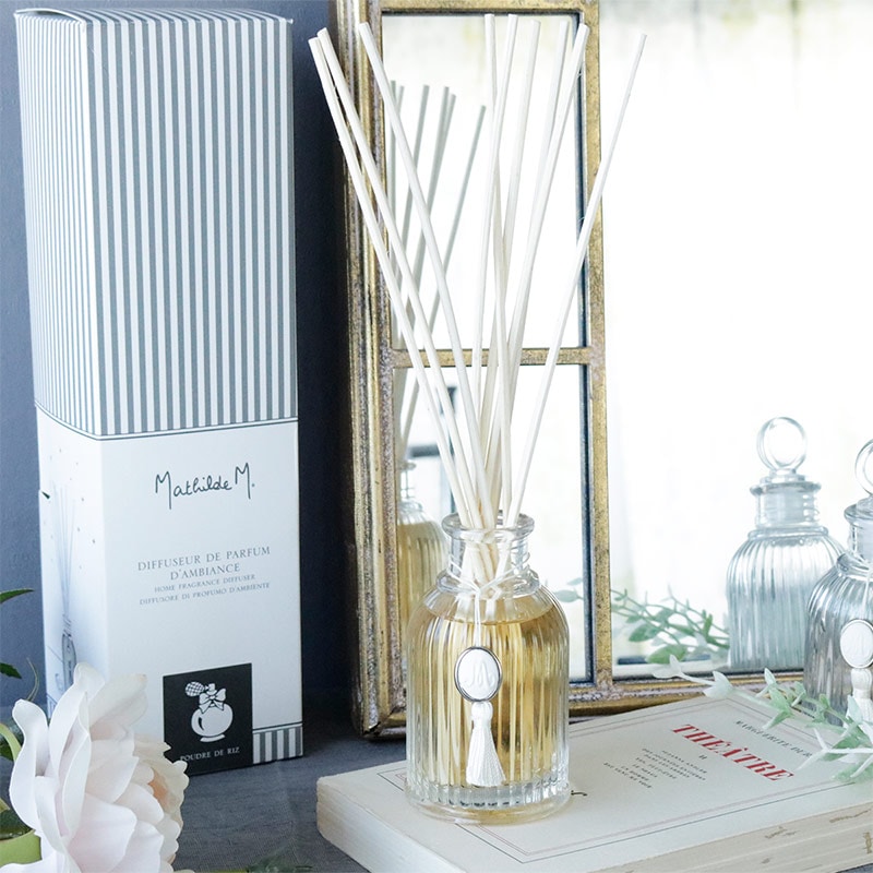 Mathilde M/マチルドエム リードディフューザー 80ml マーキーズ/ライスパウダー/コットンフラワー