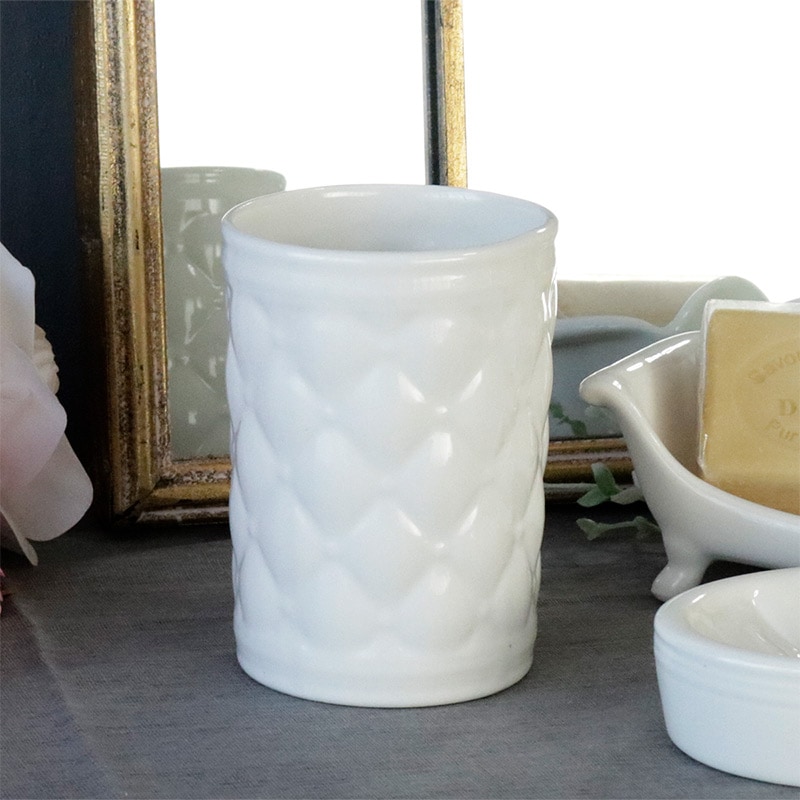 Mathilde M/マチルドエム 陶器 歯ブラシ立て ホワイト