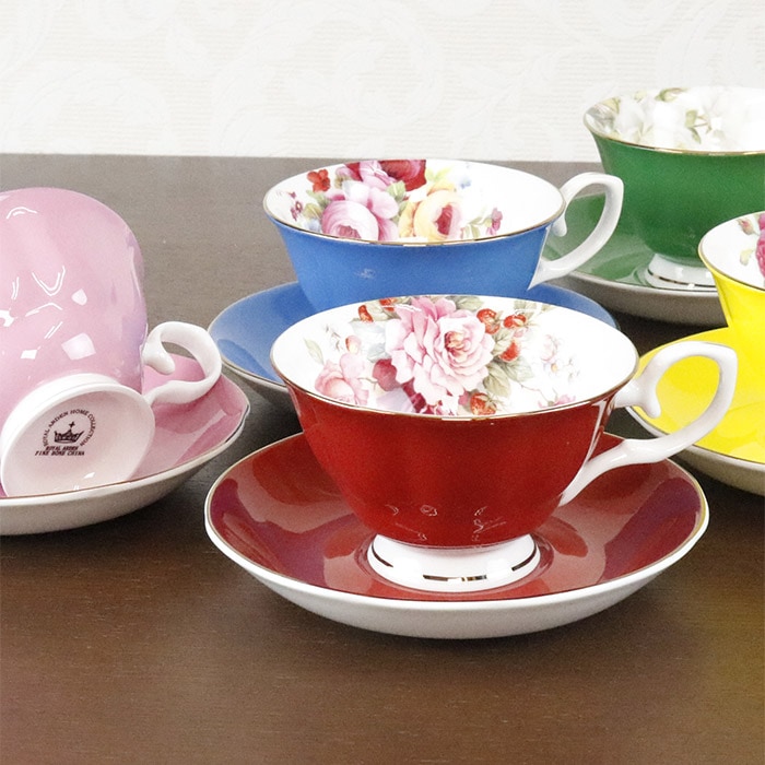 ロイヤルアーデン カップ＆ソーサー 250ml ピンク/レッド