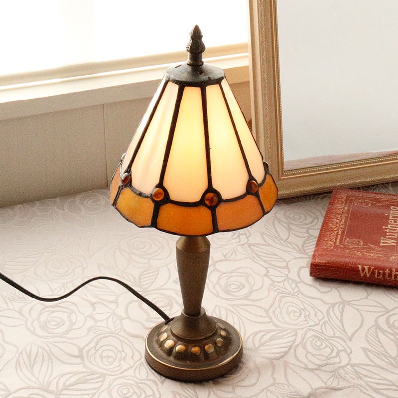 アンティーク調 ステンドグラスランプ 40W E17