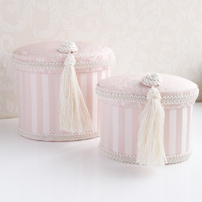 ジェニファーテイラー ハルノ-ピンク オーバルBOX 大・小2個セット