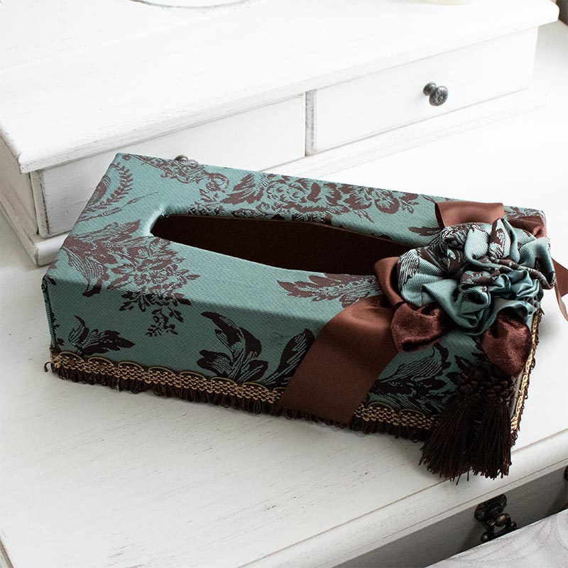 Jennifer Taylor/ジェニファーテイラー カーライル ティッシュボックスケース グリーン系