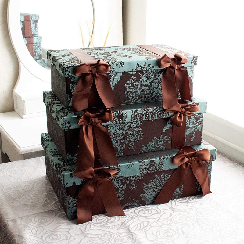 Jennifer Taylor/ジェニファーテイラー Carlisle/カーライル 収納ボックス3個セット グリーン系