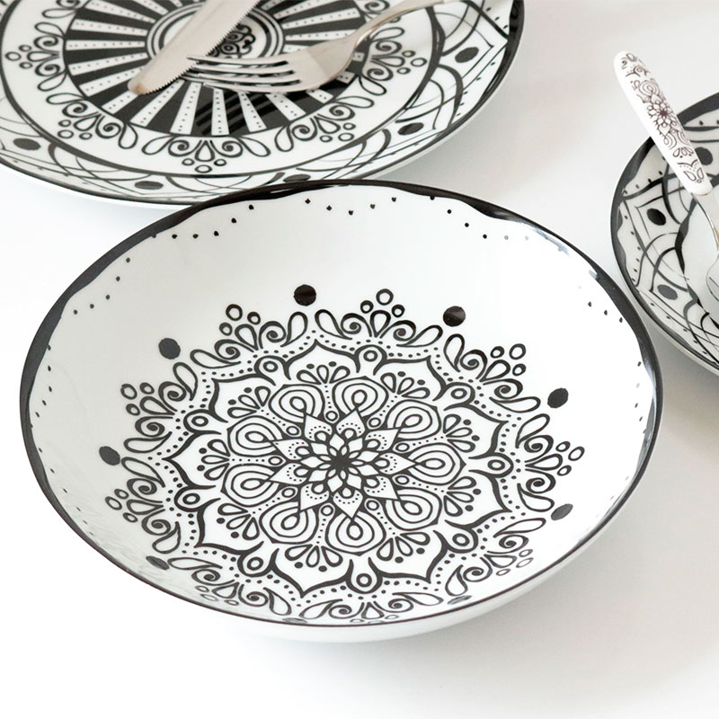 EXCELSA BOHEME NOIR 20cm スーププレート