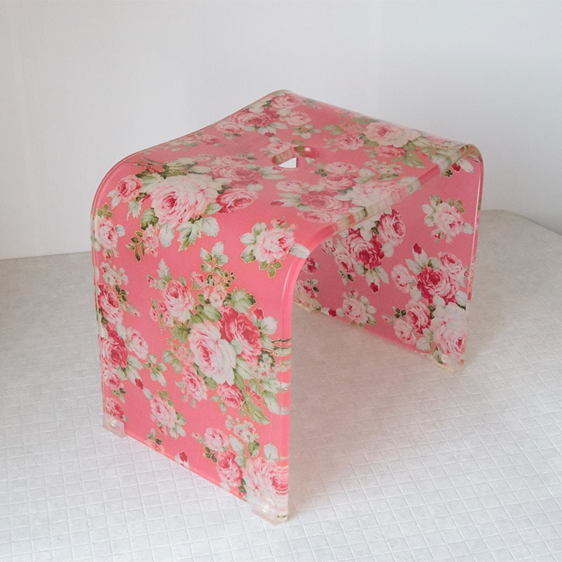 カプリローズ アクリル バスチェアL カプリローズ/カプリローズブルー