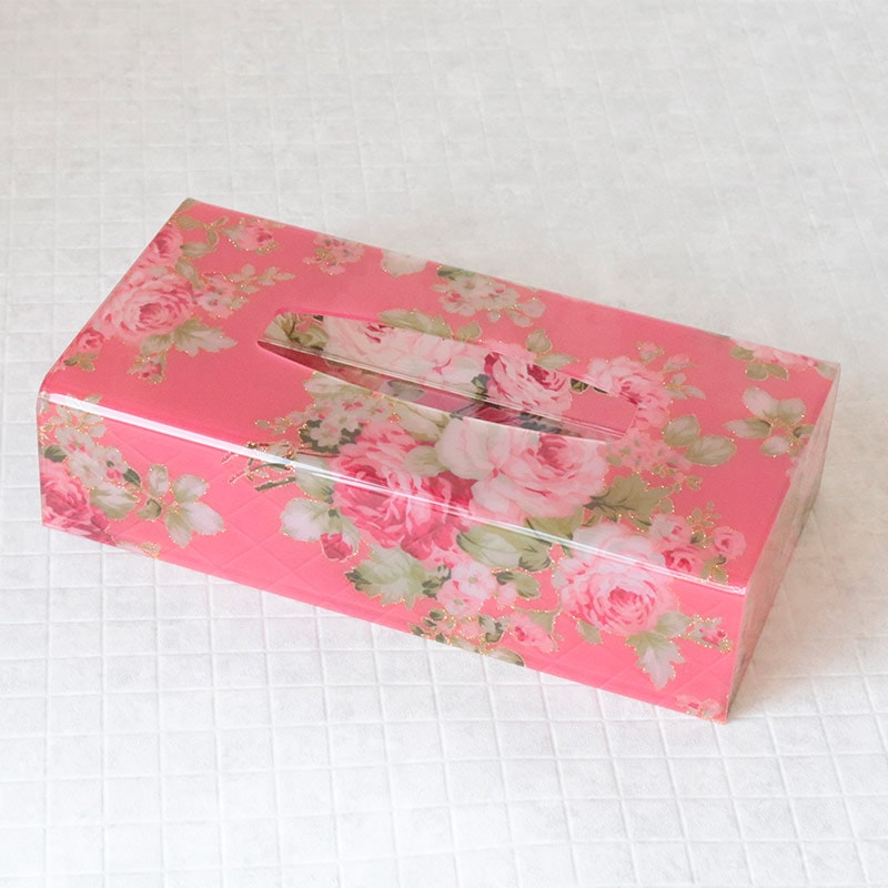 カプリローズ ティッシュケース アクリル カプリローズ/カプリローズブルー