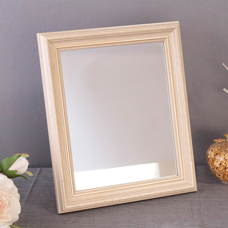 卓上ミラー アンティーク調 鏡 ゴールド/ホワイト