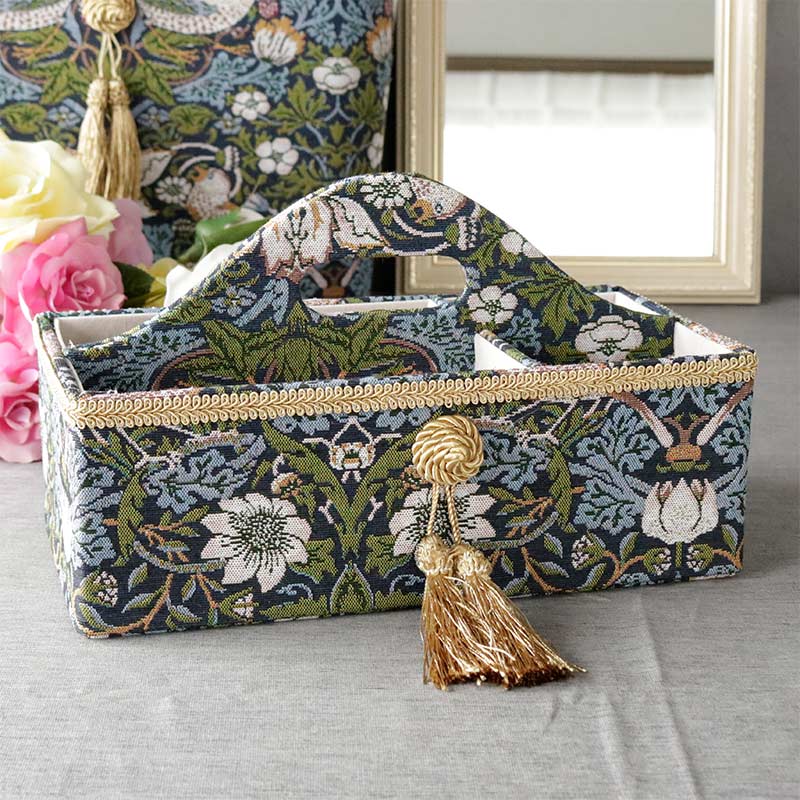 リモコンラック おしゃれ 仕切り付き 小物入れ 花柄