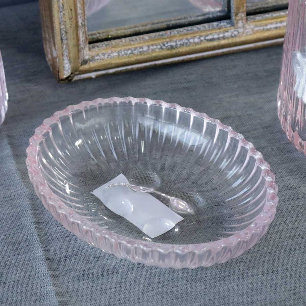 Mathilde M./マチルドエム ソープディッシュ ピンク ガラス